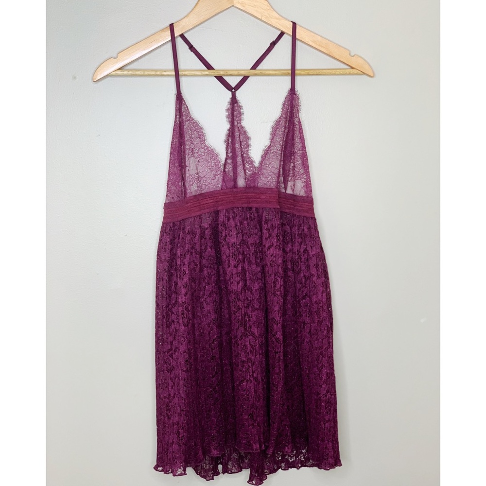 Victoria’s Secret Lace Lingerie Teddy in Burgandy